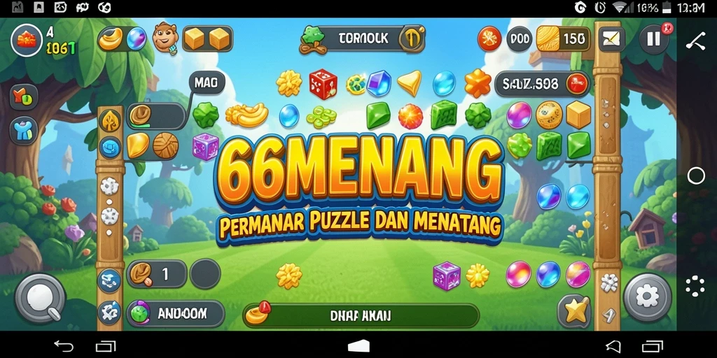 Screenshot gameplay 66MENANG menampilkan tantangan Puzzle yang menarik.
