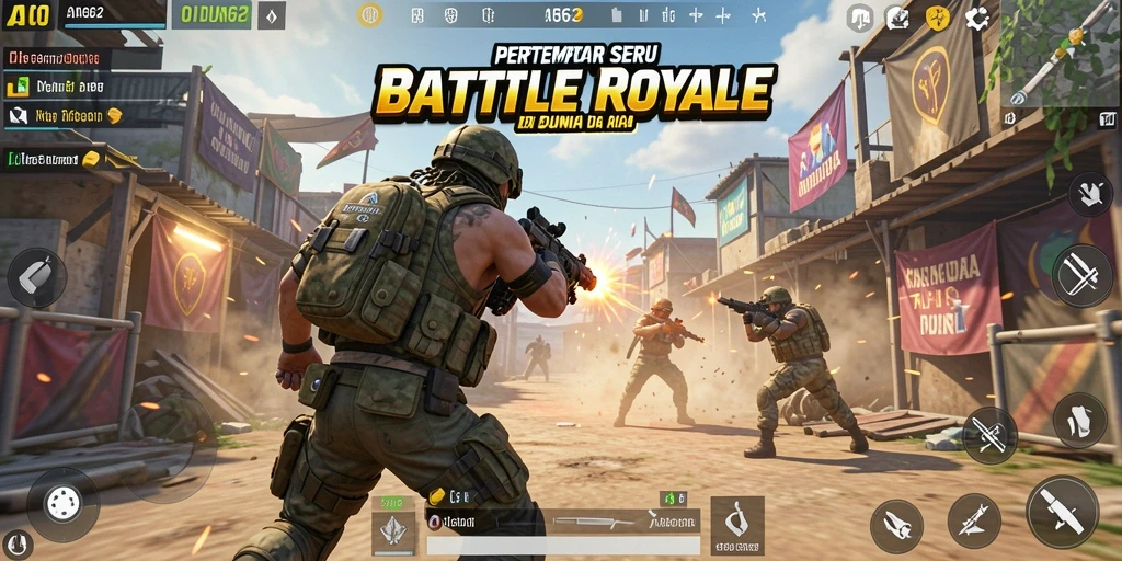 Gameplay mendebarkan <strong>ADG62</strong> di medan perang Battle Royale.