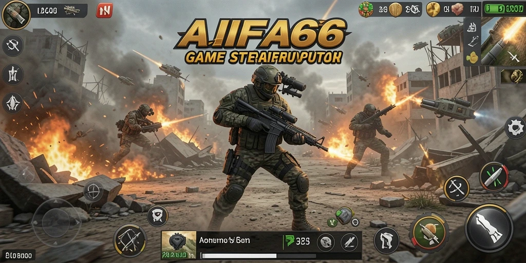 Tampilan gameplay AIFA66 yang memukau dengan pertempuran epik.