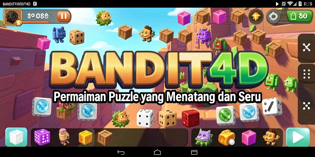 Tampilan gameplay BANDIT4D yang penuh warna dan menantang.