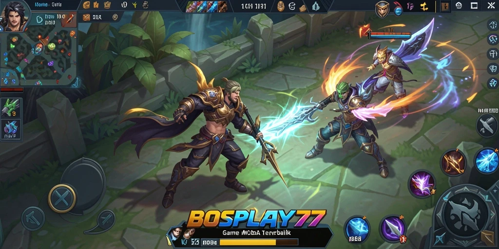 Gameplay seru di arena pertempuran BOSPLAY77 yang penuh strategi.