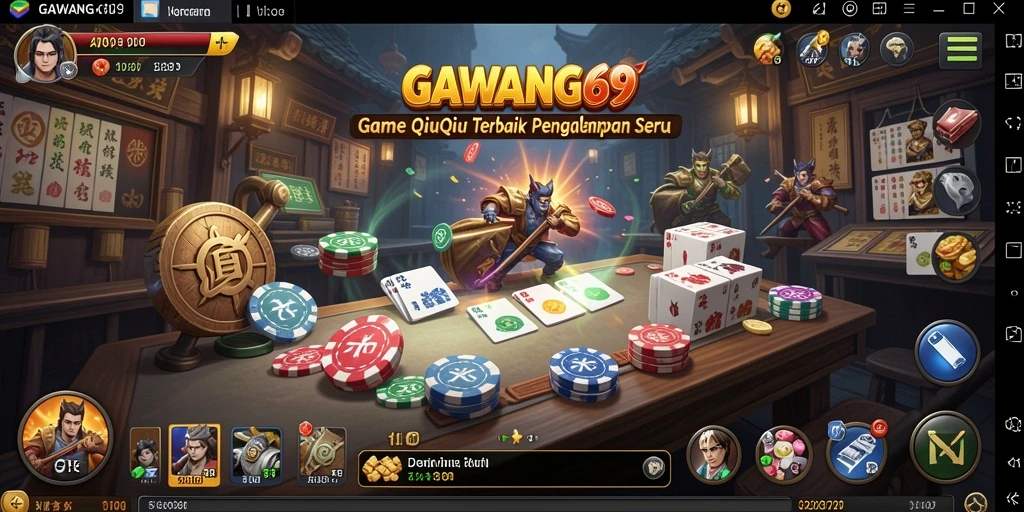 Tampilan gameplay GAWANG69 yang menggembirakan dengan fitur QiuQiu.