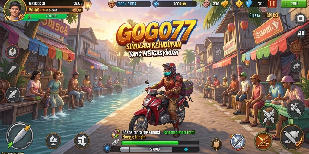 Tampilan gameplay menarik dari GOGO77 dengan banyak aktivitas.