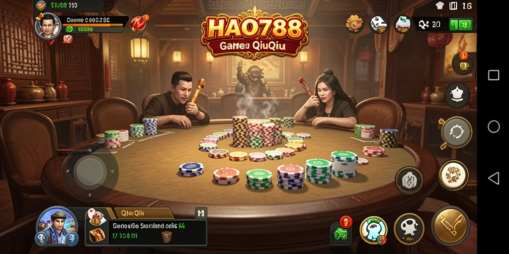 Tampilan gameplay QiuQiu yang seru di HAO788.