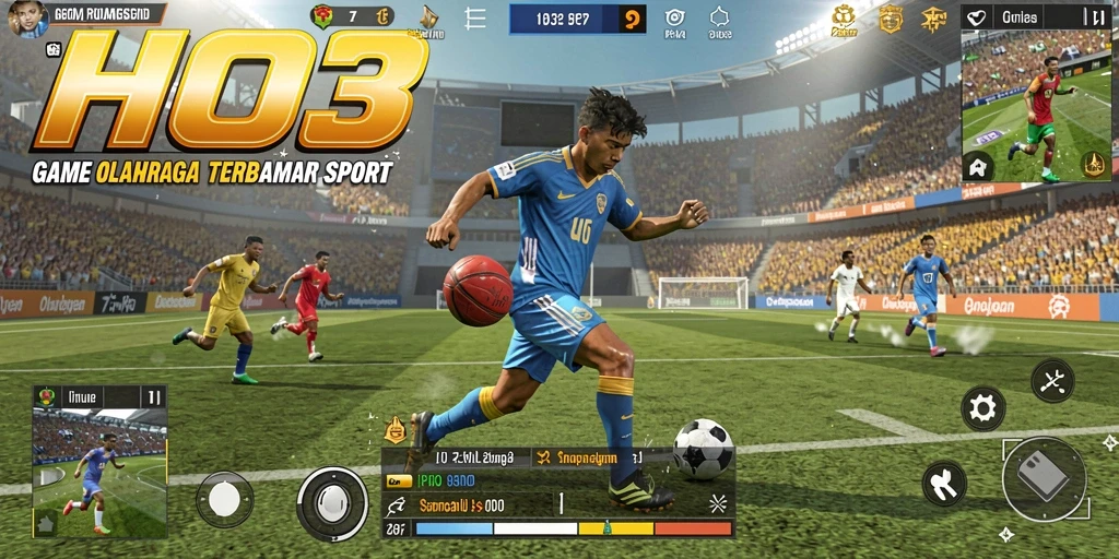 Screenshot gameplay HO3 yang menampilkan aksi olahraga yang intens.