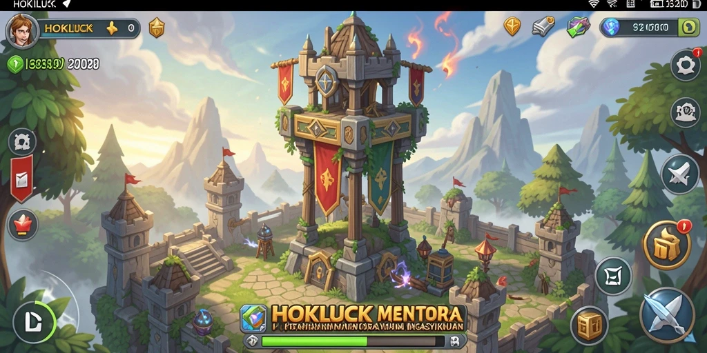 Gameplay HOKILUCK yang seru dalam genre Tower Defense.