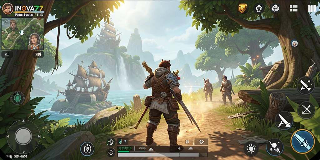 Tampilan gameplay Open World INOVA77 yang menakjubkan.
