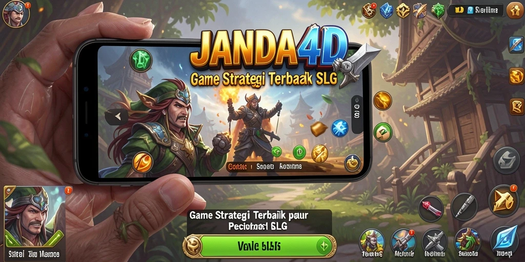 Screenshot gameplay menunjukkan pertempuran strategis dalam JANDA4D.