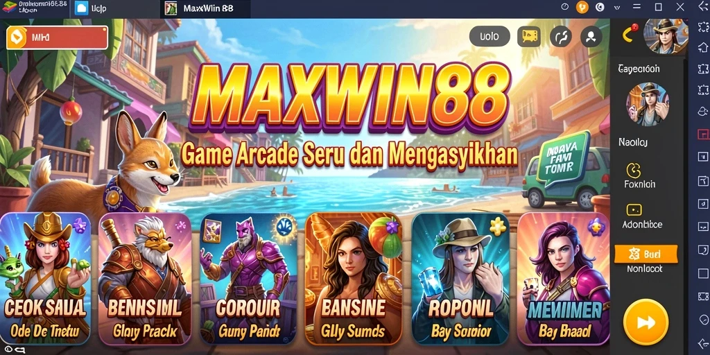 Tampilan seru gameplay yang menantang di MAXWIN88.
