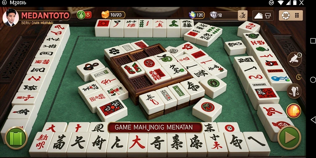 Gameplay Mahjong menarik dan sangat seru di MEDANTOTO.