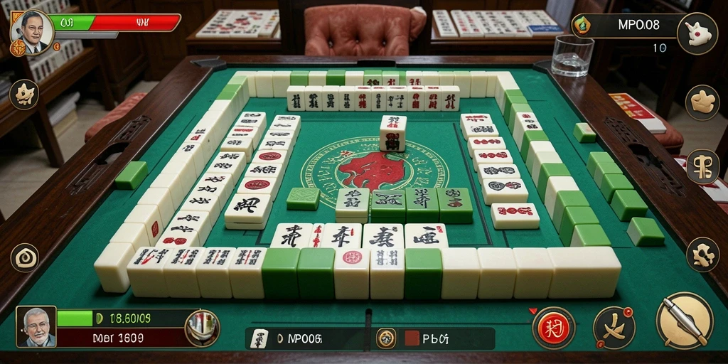 Screenshot gameplay <strong>MPO08</strong> menampilkan papan Mahjong yang mengasyikkan.