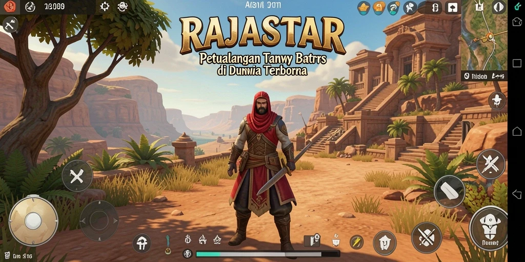 Tampilan gameplay RAJASTAR di dunia terbuka yang memukau.