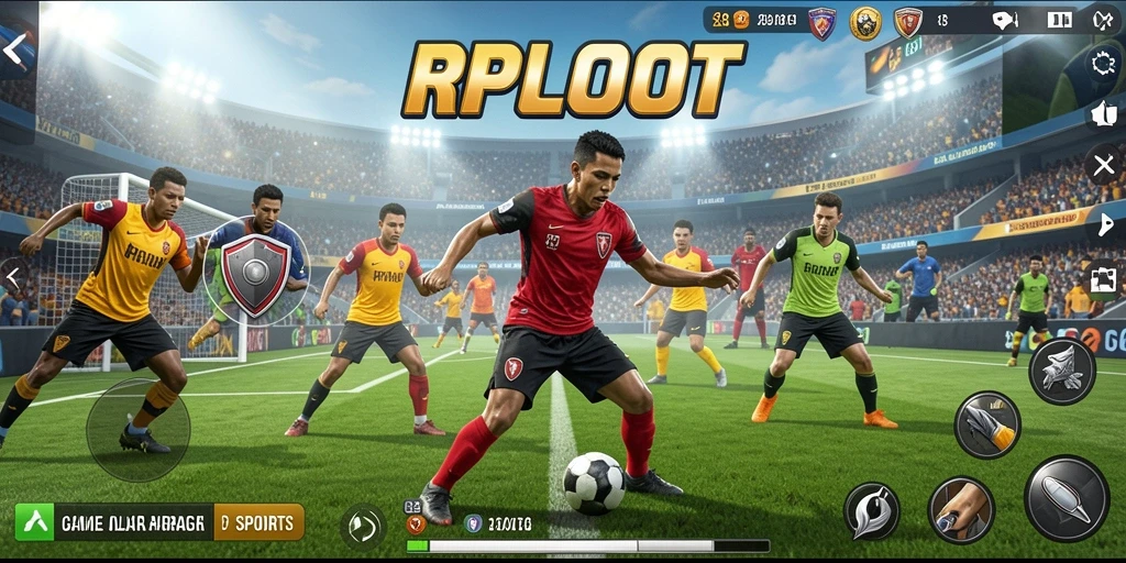Tampilan screenshot utama RPLOOT menampilkan gameplay olahraga yang menyenangkan.