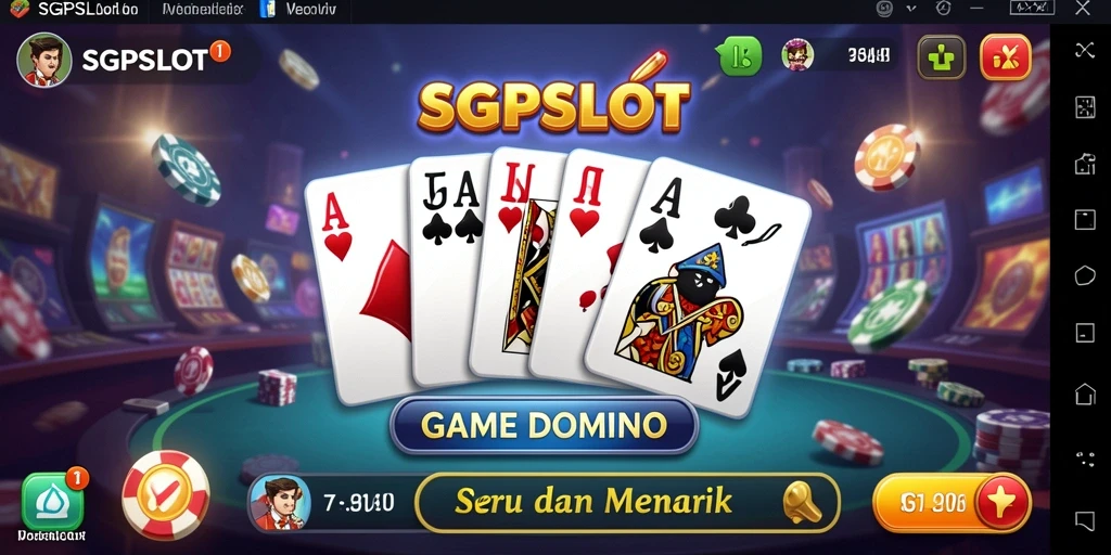 Screenshot gameplay SGPSLOT yang menampilkan suasana seru bermain Domino.