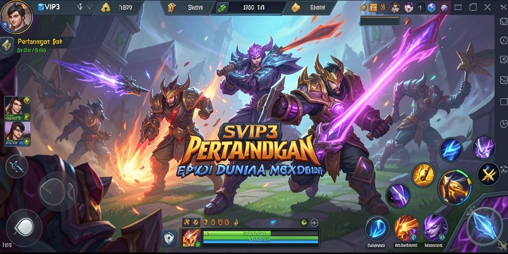 Tampilan pertarungan epik dalam gameplay SVIP3 yang menegangkan.
