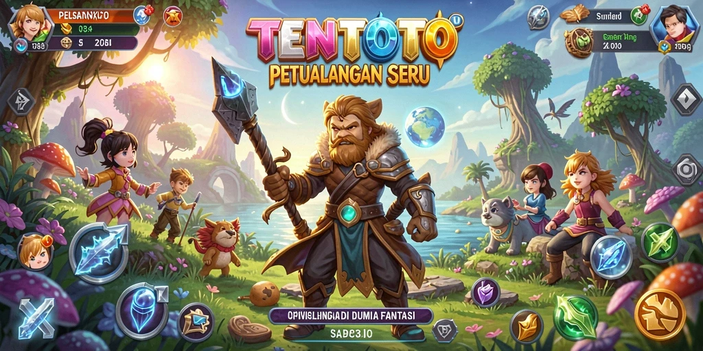 Tampilan gameplay TENTOTO yang menakjubkan dalam dunia petualangan.